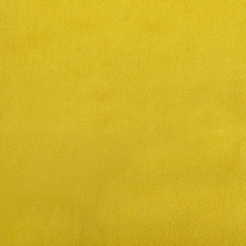Sofá de 3 lugares com apoio de pés 180 cm veludo amarelo - Image 5