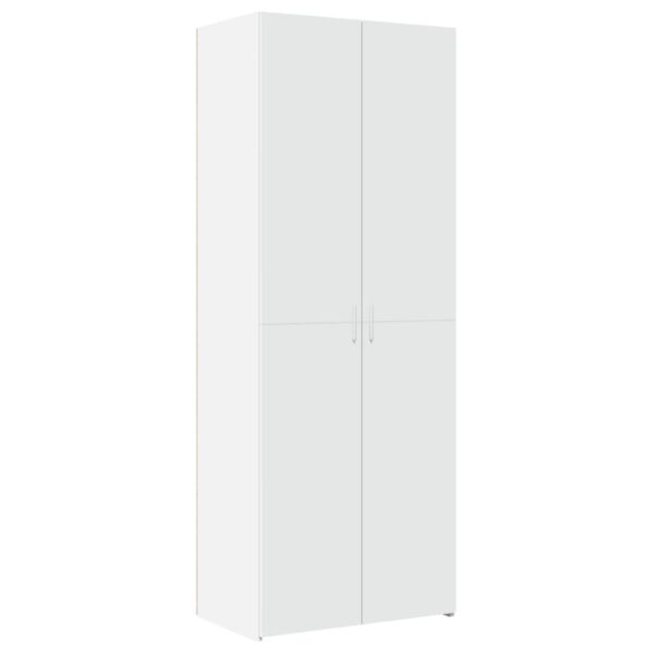 Armário de arrumação 70x42,5x225 cm derivados de madeira branco - Image 5