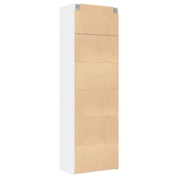 Armário de arrumação 70x42,5x225 cm derivados de madeira branco - Image 7