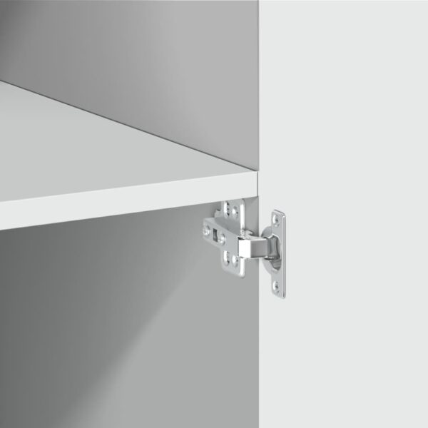 Armário de arrumação 70x42,5x225 cm derivados de madeira branco - Image 8