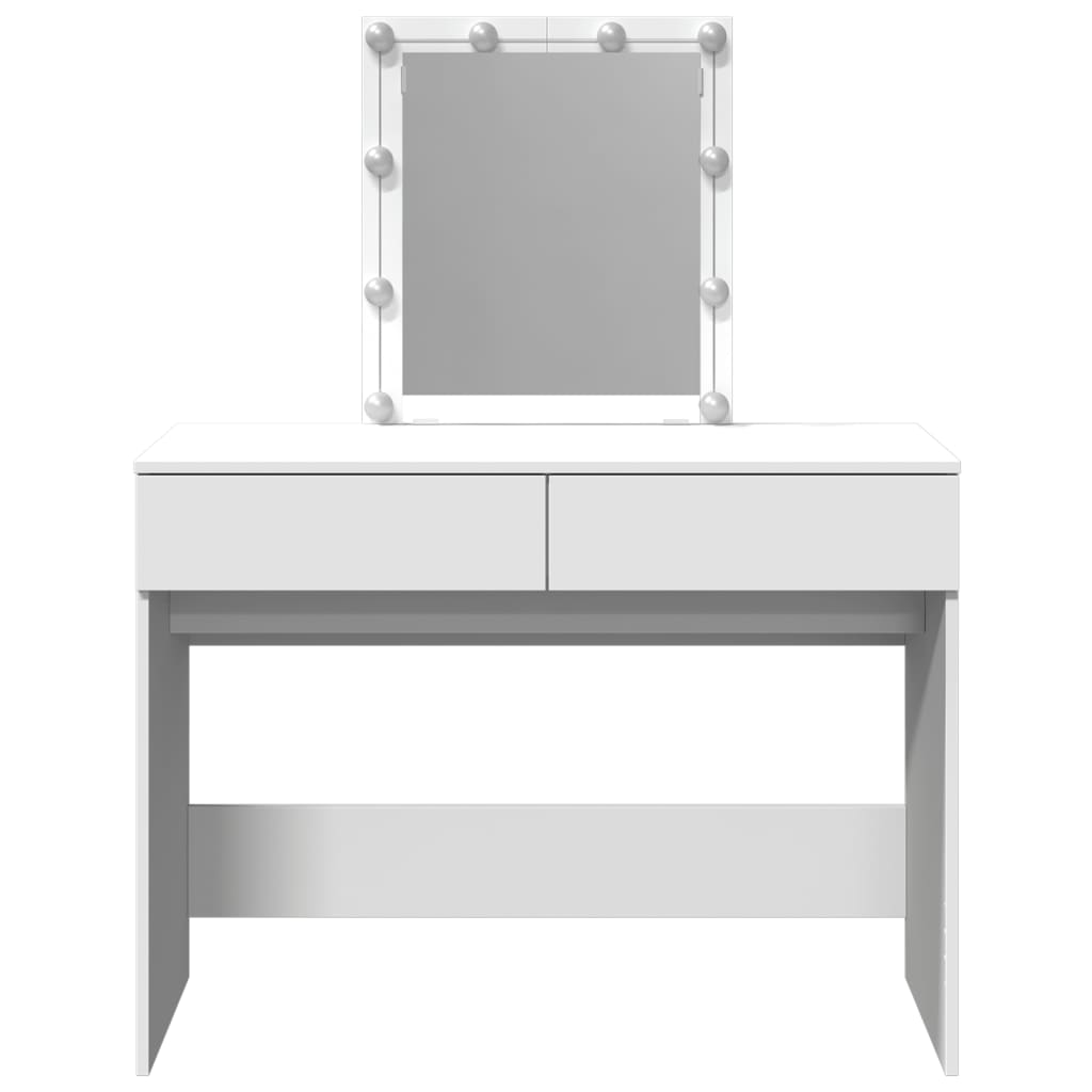 Toucador com LEDs 100x40x130 cm branco - Image 4