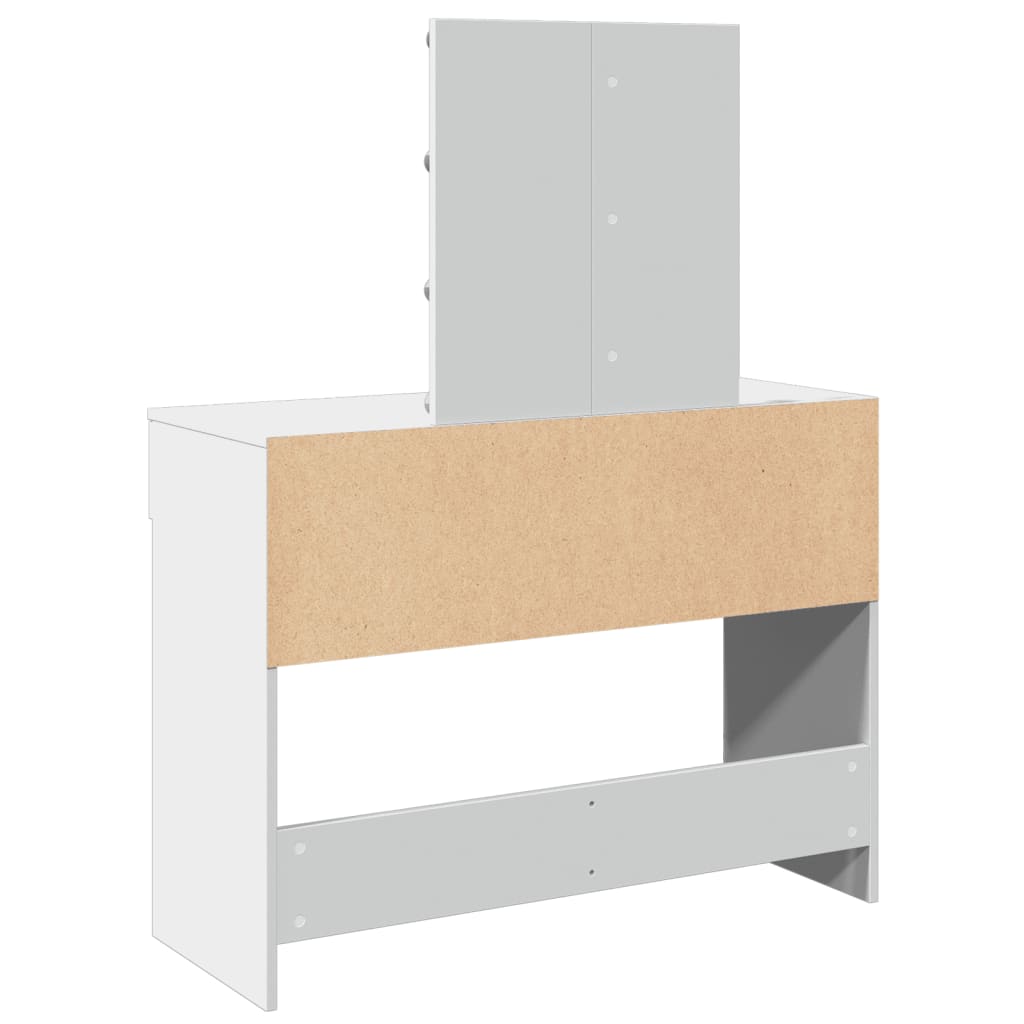 Toucador com LEDs 100x40x130 cm branco - Image 6