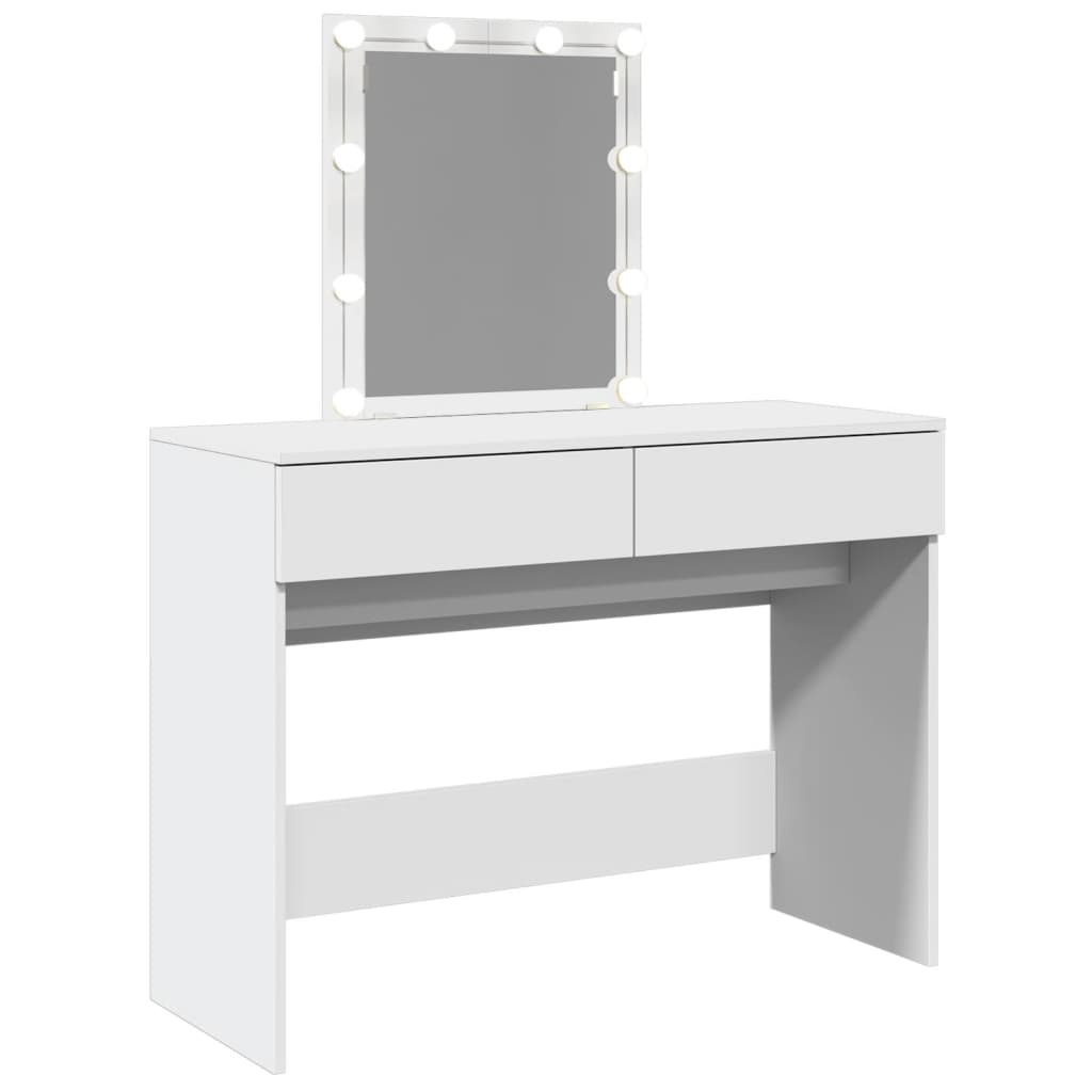 Toucador com LEDs 100x40x130 cm branco - Image 7