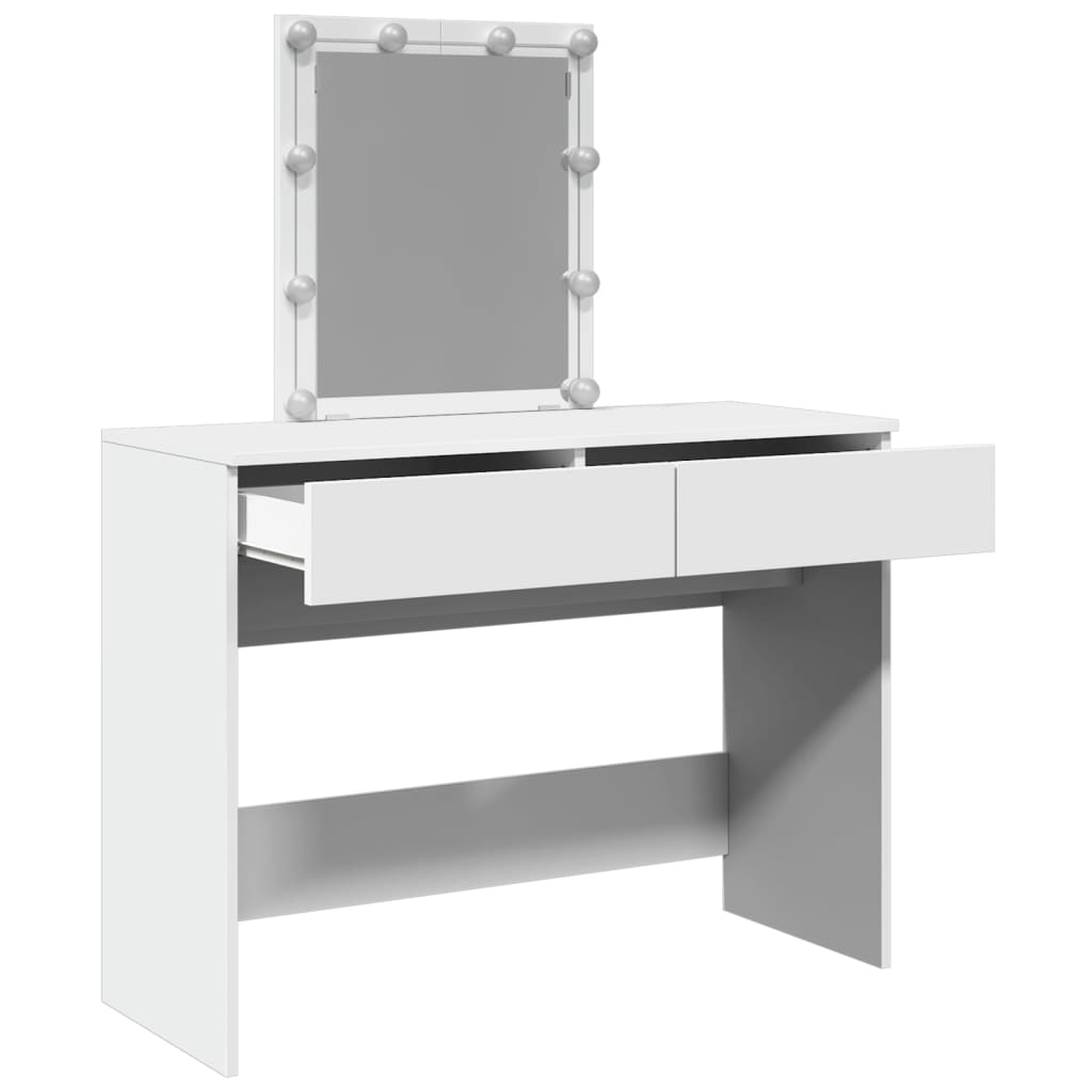 Toucador com LEDs 100x40x130 cm branco - Image 8