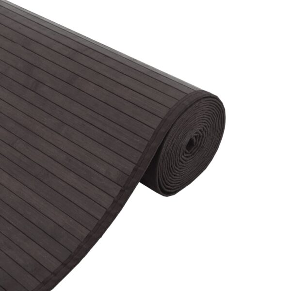 Tapete retangular 70x200 cm bambu castanho-escuro - Image 3
