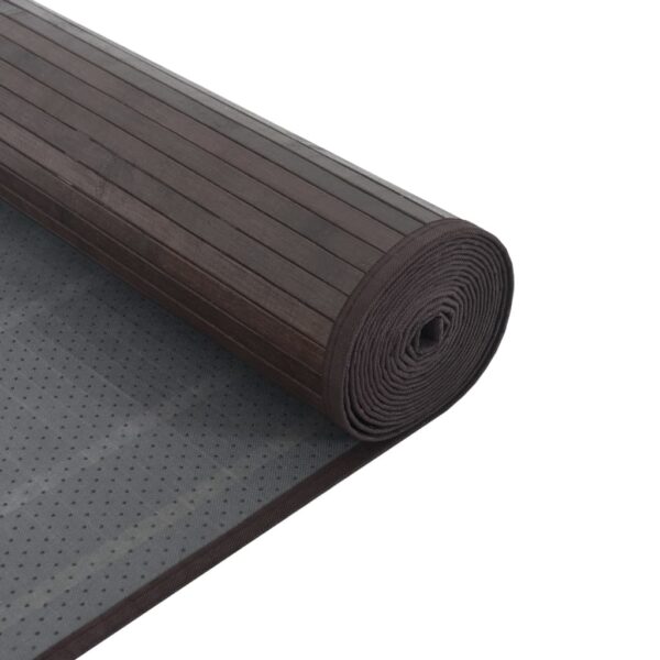 Tapete retangular 70x200 cm bambu castanho-escuro - Image 4
