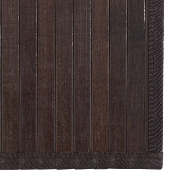 Tapete retangular 70x200 cm bambu castanho-escuro - Image 5