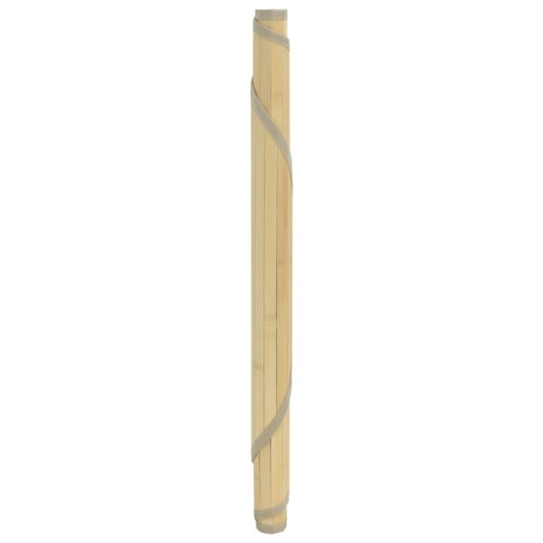 Tapete redondo 100 cm bambu natural claro - Image 2
