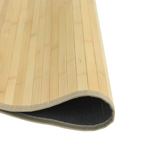 Tapete redondo 100 cm bambu natural claro - Image 3