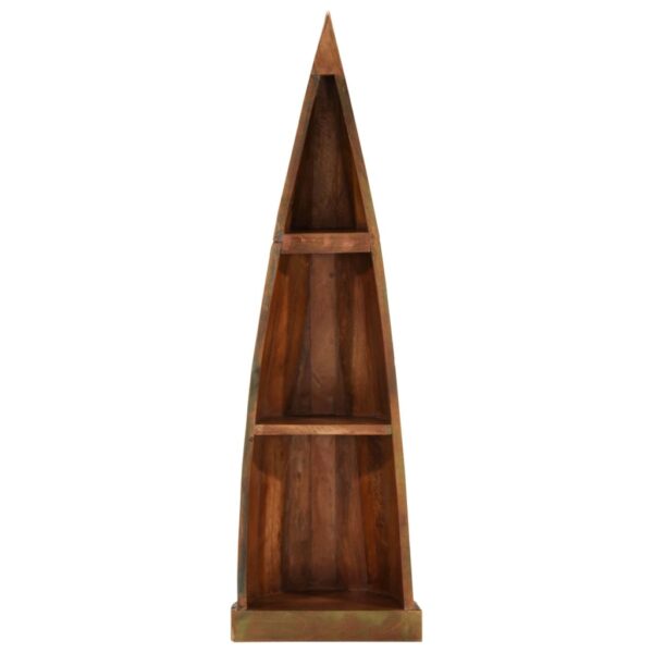 Armário em forma de barco 39x27x127cm madeira recuperada maciça - Image 2