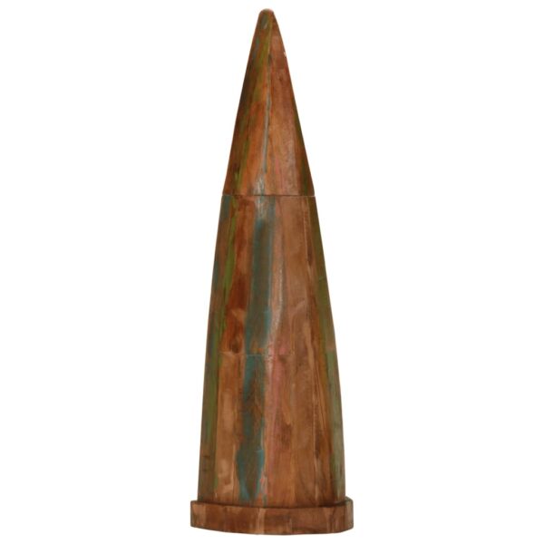 Armário em forma de barco 39x27x127cm madeira recuperada maciça - Image 4