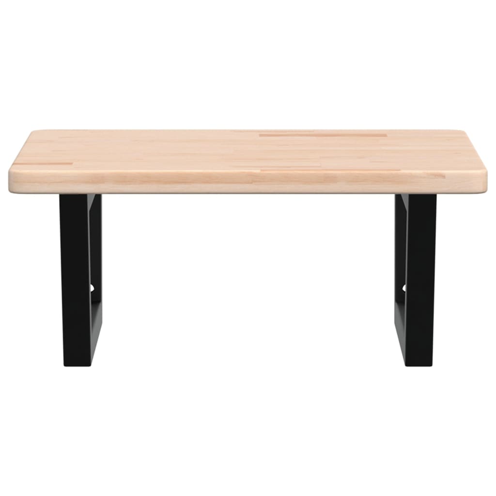 Prateleira de parede p/ lavatório aço/madeira carvalho maciça - Image 3