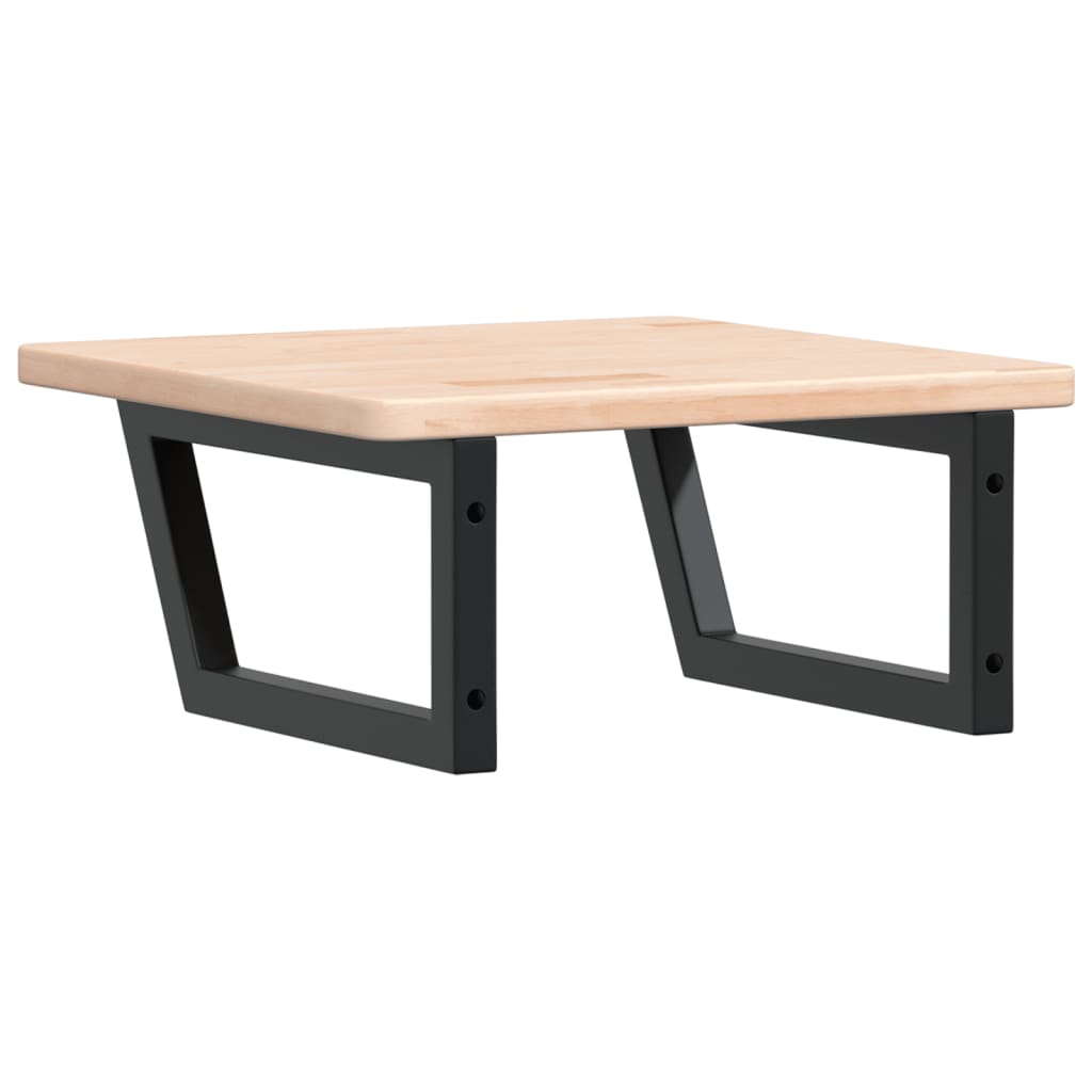 Prateleira de parede p/ lavatório aço/madeira carvalho maciça - Image 5