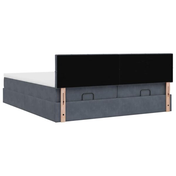 Estrutura cama otomana colchões 160x200 cm cinzento escuro - Image 11