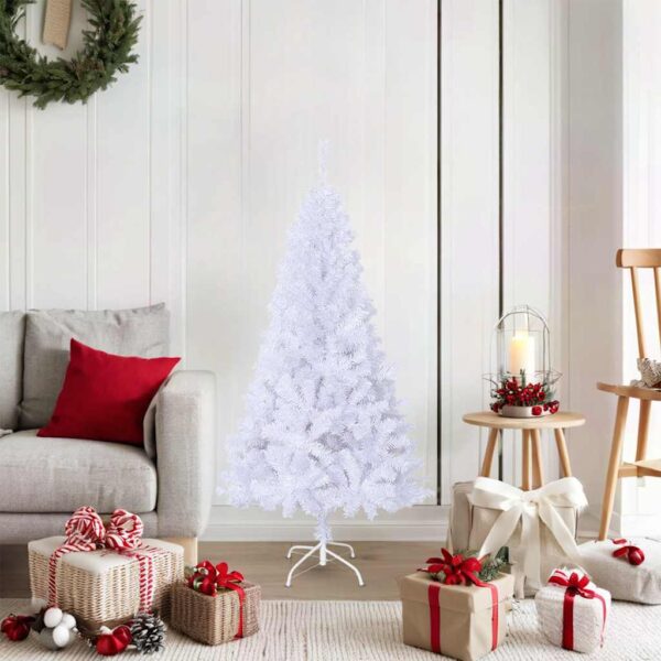 Árvore de Natal artificial com ramos grossos 150 cm PVC branco - Image 2