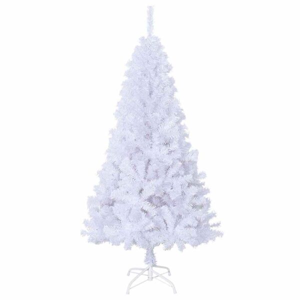 Árvore de Natal artificial com ramos grossos 150 cm PVC branco - Image 3