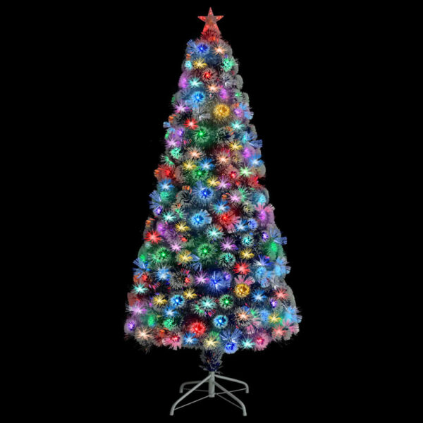 Árvore Natal artificial pré-iluminada fibra ótica branco/azul - Image 2