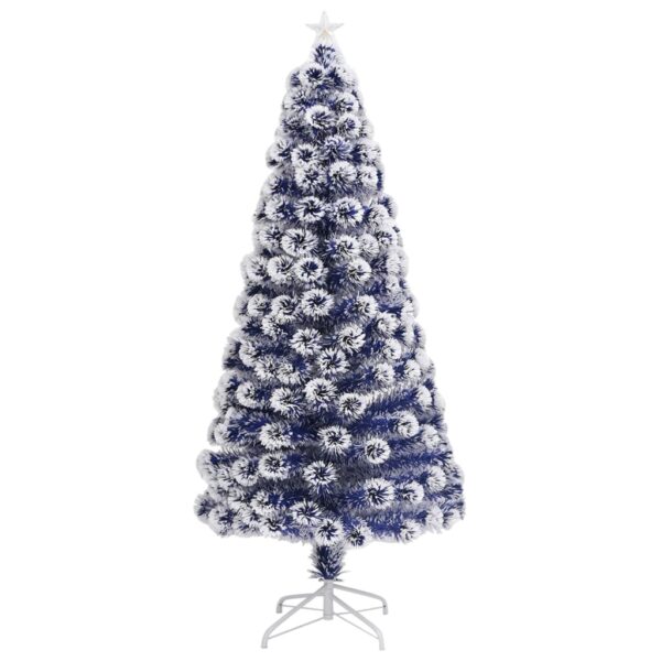 Árvore Natal artificial pré-iluminada fibra ótica branco/azul - Image 3