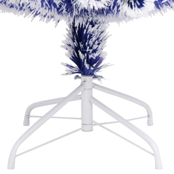 Árvore Natal artificial pré-iluminada fibra ótica branco/azul - Image 8