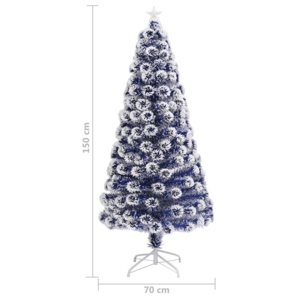Árvore Natal artificial pré-iluminada fibra ótica branco/azul - Image 9