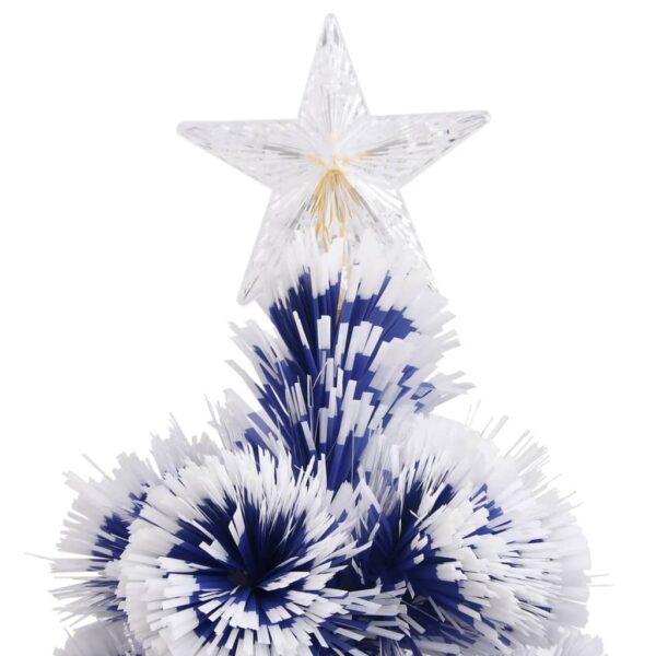 Árvore Natal artificial pré-iluminada fibra ótica branco/azul - Image 5