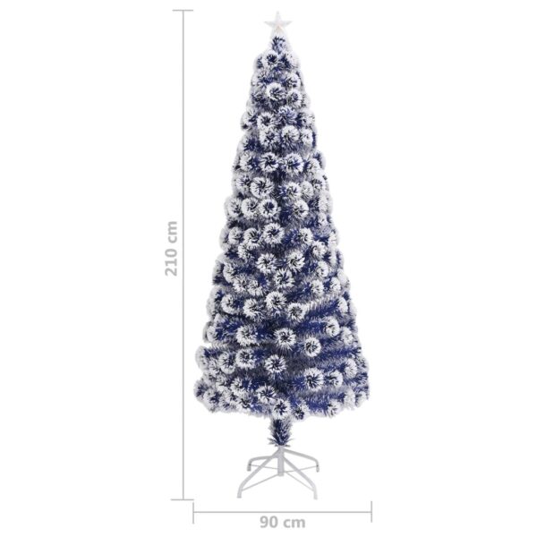Árvore Natal artificial pré-iluminada fibra ótica branco/azul - Image 9