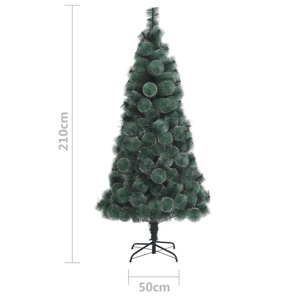Árvore de Natal artificial com suporte 210 cm PET verde - Image 7