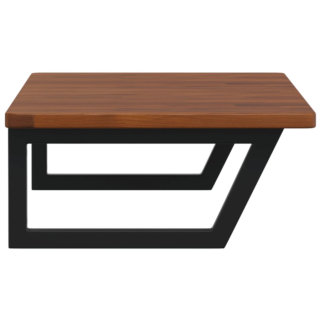 Prateleira de parede p/ lavatório aço/madeira carvalho maciça - Image 4