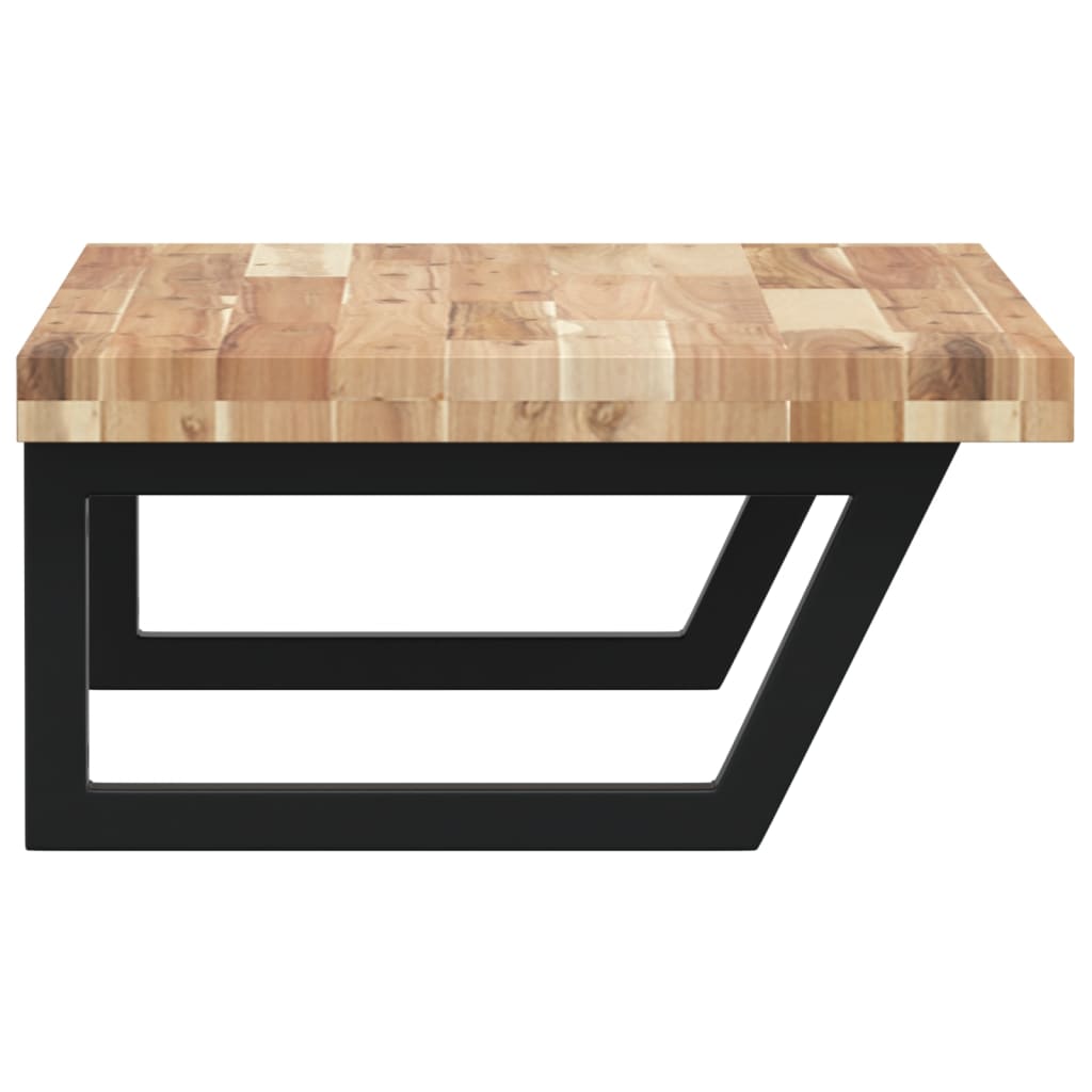 Prateleira de parede p/ lavatório aço/madeira de acácia maciça - Image 4