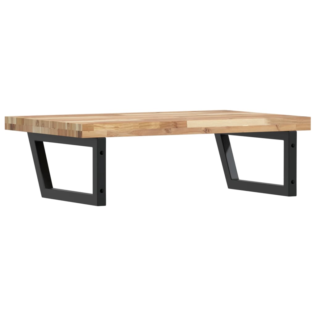 Prateleira de parede p/ lavatório aço/madeira de acácia maciça - Image 5