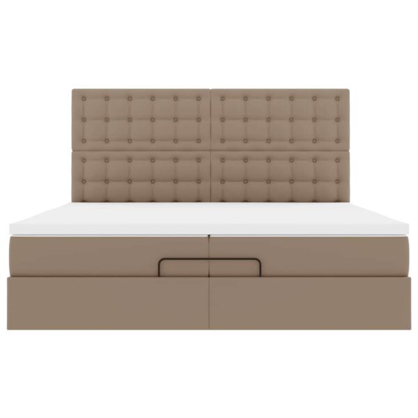 Estrutura de cama otomana com colchões cappucino pele sintética - Image 6