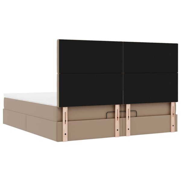 Estrutura de cama otomana com colchões cappucino pele sintética - Image 10