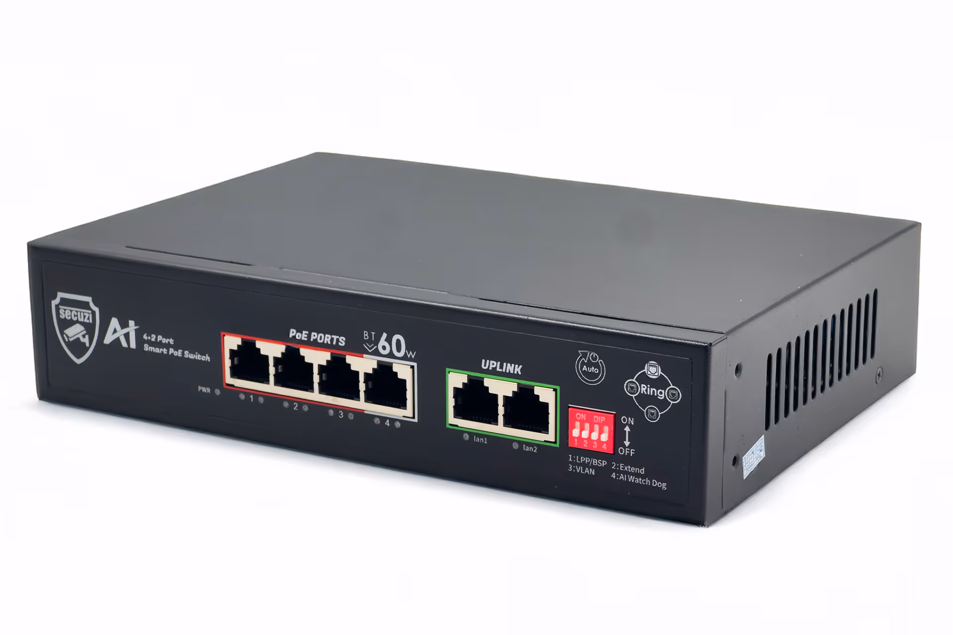 4 Port AI BT Giga Ring Poe Switch 2