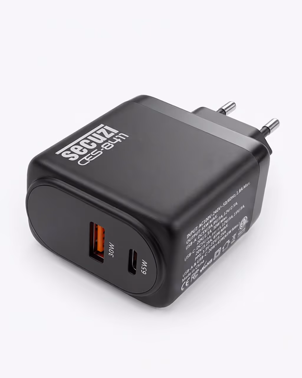 65W LCD HIZLI ŞARJ ADAPTÖRÜ Tip A+C 4