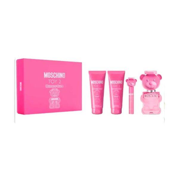 Moschino Toy 2 Bubble Gum Eau De Toilette Spray 100ml Set 4 Piezas