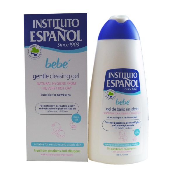 Instituto Español Bebé Gel De Baño Sin Jabón Recién Nacido Piel Sensible Sin Alérgenos 500ml