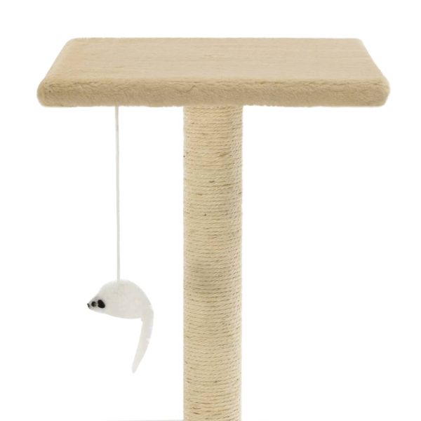Árvore para gatos c/ postes arranhadores sisal 95 cm bege - Image 6