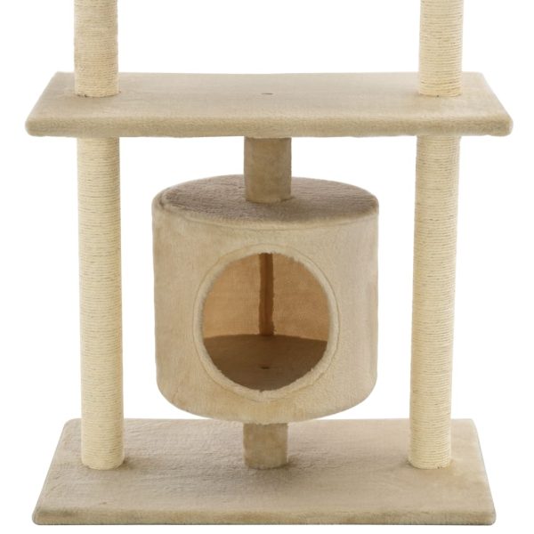 Árvore para gatos c/ postes arranhadores sisal 95 cm bege - Image 7