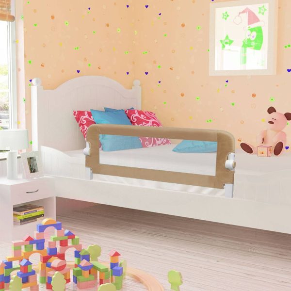 Barra segur. cama infantil 102x42cm poliéster cinza-acastanhado