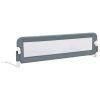 Barra de segurança p/ cama infantil 120x42cm poliéster cinzento - Image 2