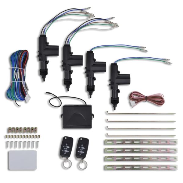 Kit fechadura central carro VW/Audi/Skoda controlo remoto 4 motors 12V