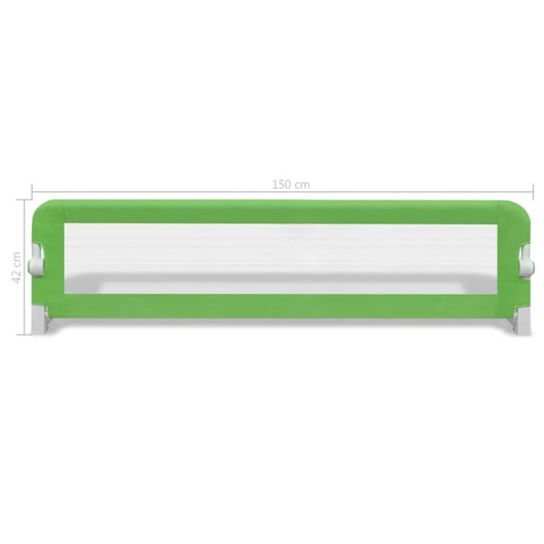 Barra de segurança para cama de criança 2 pcs 150x42 cm verde - Image 7