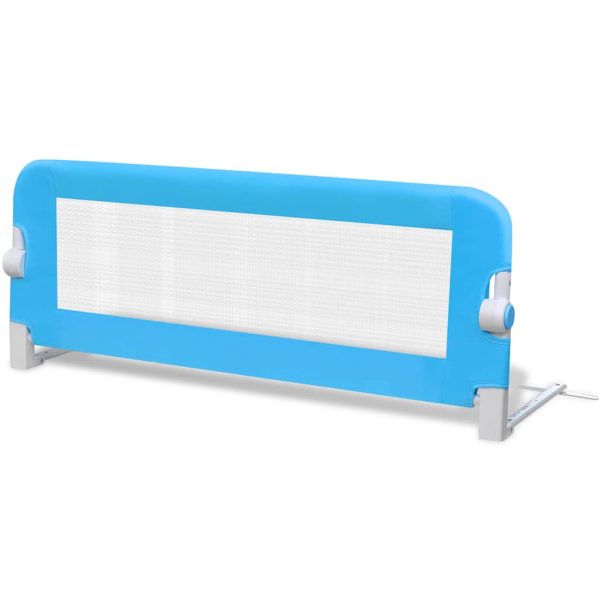 Barra de segurança para cama de criança 2 pcs 102x42 cm azul - Image 3