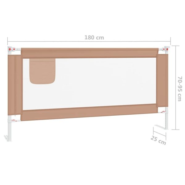 Barra segur. p/ cama infantil tecido 180x25cm cinza-acastanhado - Image 8