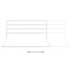 Barra de segurança p/ cama infantil (76-137)x55 cm ferro branco - Image 6