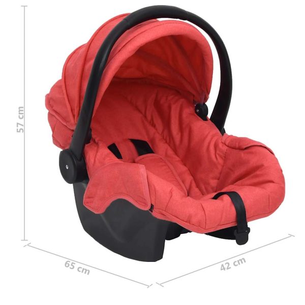 Cadeira de automóvel para bebé 42x65x57 cm vermelho - Image 10