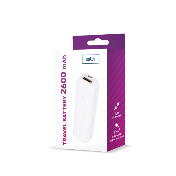 POWERBANK MINI SETTY 2600MAH - BLANCO - Image 2