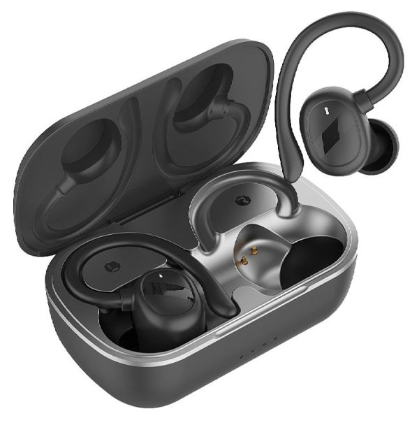 AURICULAR TWS BLAUPUNKT NEGRO C/GANCHO DEPORTE BT 5.3