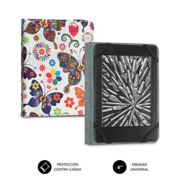 Funda subblim clever ebook case 6pulgadas mariposas