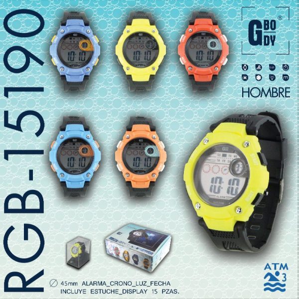 RELOJ G-BODY LCD HOMBRE C/EST. WR30M